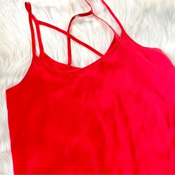 Abercrombie & Fitch Red Orange Cross Back Strappy Lightweight Cami Top Size XS - Picture 7 of 9
